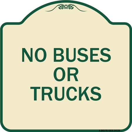 Driveway No Buses Or Trucks Heavy-Gauge Aluminum Architectural Sign